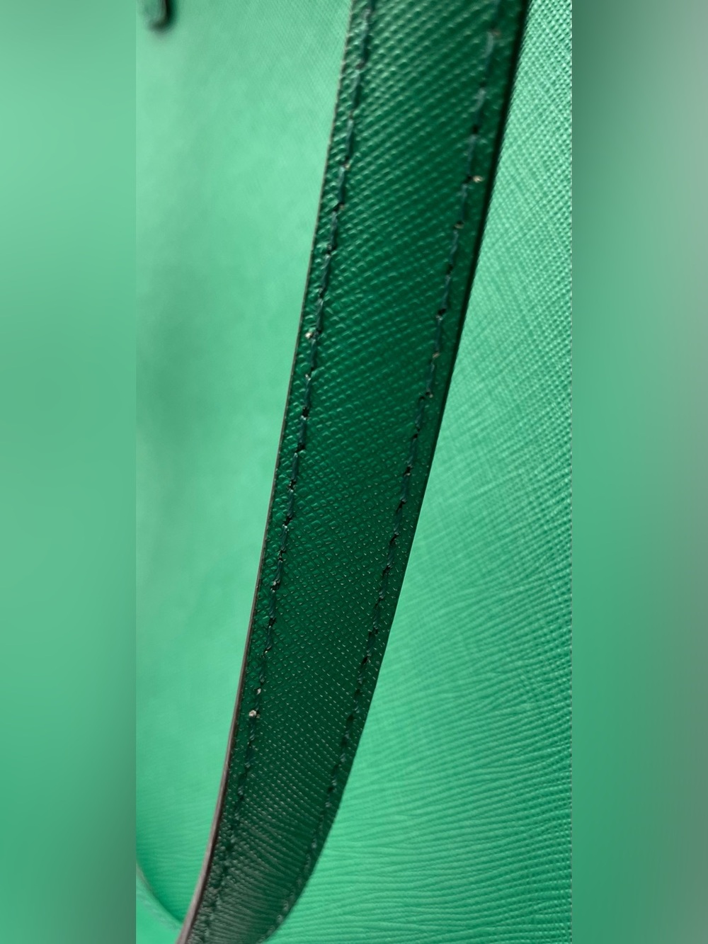Kate Spade NY Green Structured Leather Shoulder Tote Bag - Picture 10 of 14